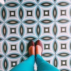 Ladrilho 1900 Dorda Celeste 20x20cm - Imagem 3