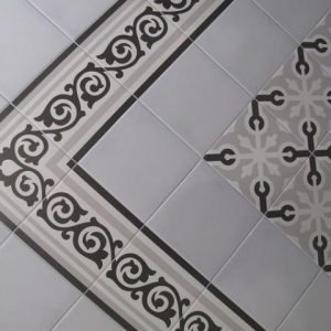 Ladrilho 1900 Gibert 3 Gris 20x20cm - Imagem 5