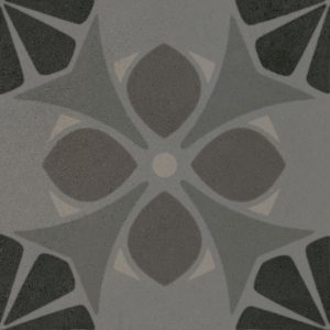 Ladrilho 1900 Patchwork Tassel Grafito 20x20cm