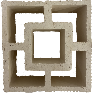 Cobogó Square Terracota Bianco 18x18x7cm