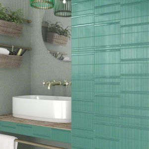 Azulejo Pincio Turquesa 10x20cm - Imagem 3