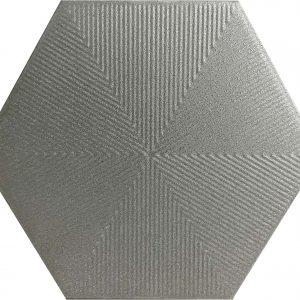 Revestimento Cerâmico Hexagon Linee Gris Brilhante 20x23cm