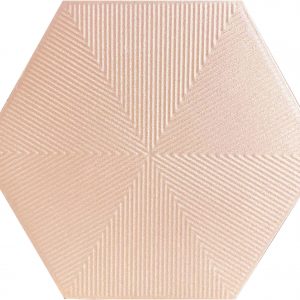 Revestimento Cerâmico Hexagon Linee Rosy Brilhante 20x23cm