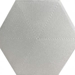 Revestimento Cerâmico Hexagon Linee Soft Gray Brilhante 20x23cm