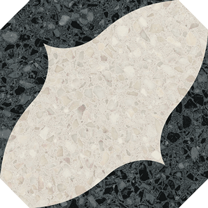 Cerâmica Vives Octógono Cerbere Negro 20x20cm